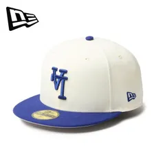 26春夏 ニューエラ NEW ERA メンズ レディース (ユニセックス) 59FIFTY MLB Upside Down ロサンゼルス・ドジャース クロームホワイト/ダークロイヤル 14745160 帽子 キャップ