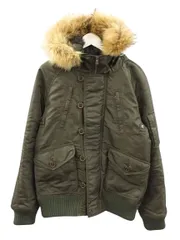 インターナショナルギャラリービームス INTERNATIONAL GALLERY BEAMS ファー付き 中綿 ジャケット L カーキグリーン ジップアップ ブルゾン アウターのサムネイル