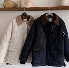 M SLOWAND キルティング フリース裏地 レディース ダウン ジャケット アウター カジュアル