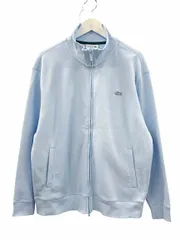 ラコステ LACOSTE 鹿の子ダブルジップ ハイネック ドライバーズニット SH6417 ライトブルー L 長袖 トップス