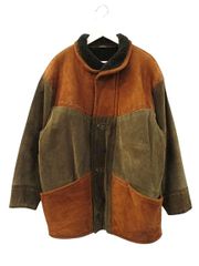 美品 セルジオタッキーニ ムートンコート グレー L ボアジャケット 裏