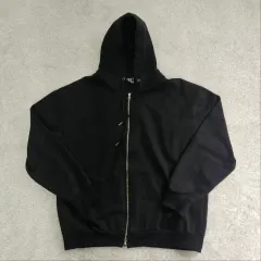 BURNING CAPONE シンボル ロゴ フーディー ジップアップ ブラック 2