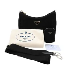 【中古】PRADA プラダ  パデッドRe-Nylon ショルダーバッグ 1BC151 NERO ネロ ブラック リナイロン レディース コンパクト 斜め掛け キルティング トライアングル ロゴ 三角 メタル A2600899 【無料ギフトラッピング承ります】