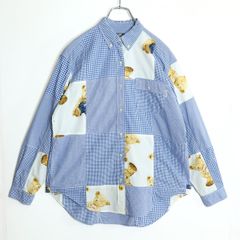 ピンクハウス フード付きシャツ 半袖シャツ ブラウス バンダナくま柄 