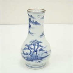 深川製磁 染付 馬紋 銘あり 花瓶 - メルカリ