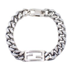 未使用級 FENDI フェンディ オーロック ブレスレット シルバー 20.5