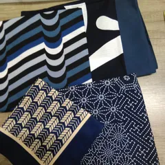 ファッション小物 和装小物 中古・風呂敷 サイズ色々 綿タイプ ５枚まとめ  T449