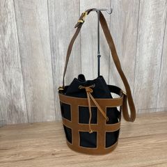 ✨️新品タグ付✨️LENK リンク 牛本革CAGE かごバッグ ブラック 巾着