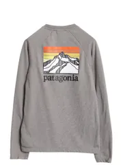 【お得なクーポン配布中!】 パタゴニア 両面 プリント ライトウェイト スウェット メンズ S / 19年製 アウトドア 裏起毛 長袖 Tシャツ ロンT グラフィック カットソー