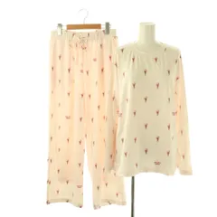 ジェラートピケ gelato pique アイス柄 カットソー 長袖 パンツ セットアップ ルームウェア F ピンク /HK ■OS