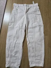 ザラ 白 ワイド デニム パンツ