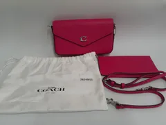 【2624N51】 汚れあり COACH コーチ ピンク レザー ショルダーバッグ 中古