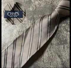CHAPS チャップス ライトパープル ストライプ シルク ネクタイ[MSE364]