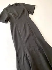 美品 LAUIR ラウアー ハイネック 半袖 マーメイド ワンピース sizeS/黒 ■◆レディース