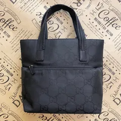 グッチ ハンド ミニバッグ   ナイロン GG 黒 旅行 ビジネス GB209