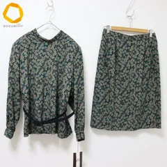 ジュンアシダ junashida セットアップ スカートスーツ ブラウス スカート ベルト付き レディース [x957274]