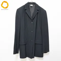 クリツィア KRIZIA ジャケット テーラード ストライプ ロゴ ボタン レディース [x991927]