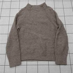 ◇ Θ 無印良品 ウールヤク混リブ編みセーター Lサイズ ベージュ系 メンズ E  【1602040011931】