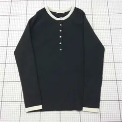 ◇ Θ アースミュージックアンドエコロジー プレミアムレーベル 長袖ヘンリーネックニット ブラック系 レディース M E  【1602040010453】