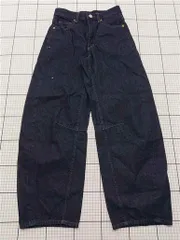 ◇ Θ ジーユー GU 221-352152 ワイドデニムパンツ Sサイズ レディース ネイビー系 E  【1602040053955】