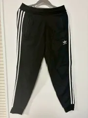 【adidas Originals】3ストライプ スウェット ジョガーパンツ ブラック L