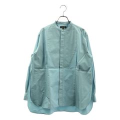 Drawer コットンブザム比翼スタンドカラーシャツ 38・ターコイズブルー Drawer ドゥロワー コットンブザム比翼スタンドカラーシャツ 36 - メルカリ