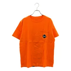 【美品】  F.C.R.B / エフシーアールビー | BIG LOGO POCKET TEE ビッグロゴポケットTシャツ | L | オレンジ | メンズ