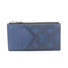 ルイ・ヴィトン LOUIS VUITTON コインケース コインカード ホルダー M30270 コバルト レザー コインケース メンズ Used B