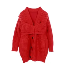 サカイ Sacai エルバーパッチ カーディガン ニット ウール ニットジャケット レディース Used Aのサムネイル