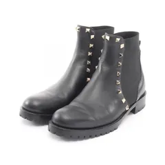 ヴァレンティノ・ガラヴァーニ Valentino Garavani ブーツ ロックスタッズ レザー ブーツ レディース Used Aのサムネイル