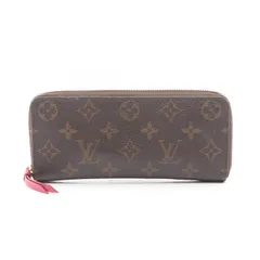 ルイ・ヴィトン LOUIS VUITTON ラウンド長財布 ポルトフォイユ クレマンス M60742 フューシャ レザー ポルトフォイユ・クレマンス レディース Used B