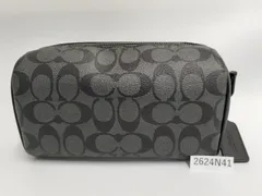 【2624N41】 汚れあり COACH コーチ ボディバッグ ウエストポーチ ショルダー レザー PVC シグネチャー  中古