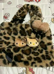 ハローキティ ヒョウ柄 ファー トートバッグ 3個 20000ウォン
