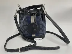 【2624N40】 COACH コーチ ショルダーバッグ ジャガード デンプシー バケット 中古