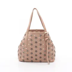 ジミーチュウ JIMMY CHOO トートバッグ SASHA サシャ S ピンクベージュ レザー スタースタッズ トートバッグ レディース Used B