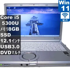 Panasonic Lets note CF-SX4EDHCS【SSD搭載】　Core i5 5300U　【Windows11 Pro】 ／Wi-Fi／保証付 [95588]