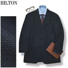 【美品】 イタリア製 ヒルトン HILTON ホップサック生地 シングル 3B アンコンジャケット ブレザー テーラードジャケット カジュアル ビジネス ビジカジ 春夏 48 ネイビー メンズのサムネイル
