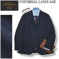 【極美品】 ユニバーサルランゲージ UNIVERSAL LANGUAGE カノニコ Vitale Barberis Canonico 21 Micron シングル 3B テーラードジャケット 春夏 メンズ
