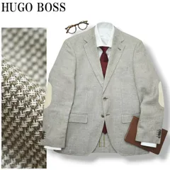 ヒューゴボス HUGO BOSS Jestor2 Wool Linen リネン混 エルボーパッチ付き シングル 2B テーラードジャケット アンコンジャケット 春夏 46 メンズのサムネイル