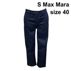 ◇ エスマックスマーラ S Max Mara デニムパンツ ボトムス ストレッチ素材 ネイビー 紺 コットン 40 M～L 9号～11号 レディース Z6B135のサムネイル