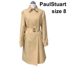 ◇ ポールスチュアート PaulStuart スプリングコート アウター ロング丈 長袖 ステンカラー ベージュ 8 S 7号 レディース Z6B133のサムネイル
