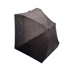 COACH コーチ 折り畳み傘 シグネチャー ブラウン ブラック 【9-26481】