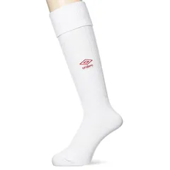 [UMBRO] 靴下 【EC限定モデル】サッカー ソックス ストッキング メンズ キッズ ジュニア ホワイトレッド(ラインなし) 25-27 0