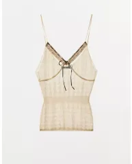 新品) ZARA レイ スリーブレス ニット トップス 森ガール ヴィンテージ Axes femme