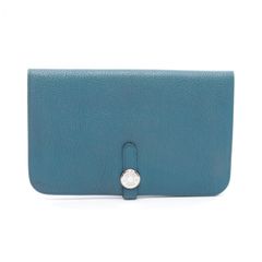 希少カラー✨HERMESエルメスドゴン長財布 ターコイズブルー正規品 美品 