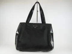 【USED/J】PRADA プラダ ショルダーバッグ ブラック ナイロン×レザー