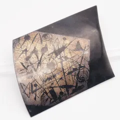 Q175 七宝 大ぶり ダーク系カラー 抽象アート デザイン ブローチ アンティーク