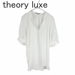 theory luxe セオリーリュクス ブラウス ホワイト 38 半袖 とろみ素材 レディース