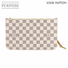 未使用 展示品 ルイ ヴィトン LOUIS VUITTON ダミエ アズール ポーチ ベージュ ゴールド 金具 Damier Azur Pouch 90314108