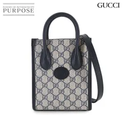未使用 展示品 グッチ GUCCI インターロッキングG ミニ 2way トート ショルダー バッグ GGスプリームキャンバス レザー 671623 90314550